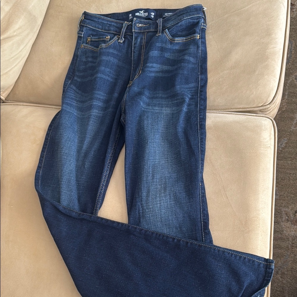 Hollister Dark Blue Denim Flare Jeans